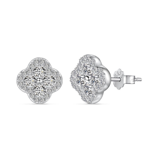 [Love More]Four-Leaf Clover Flower Shaped Earrings