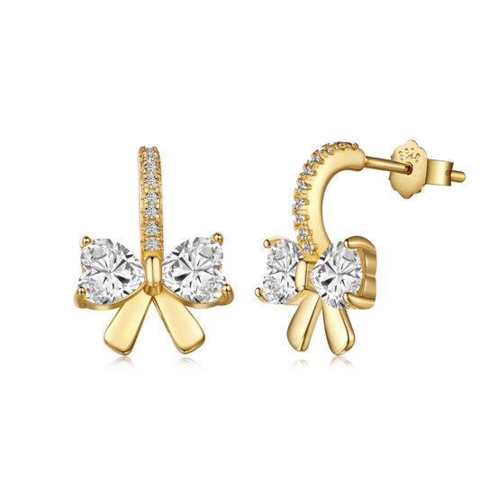 [Love More]Exquisite Earrings With Heart-Shaped Bow Design