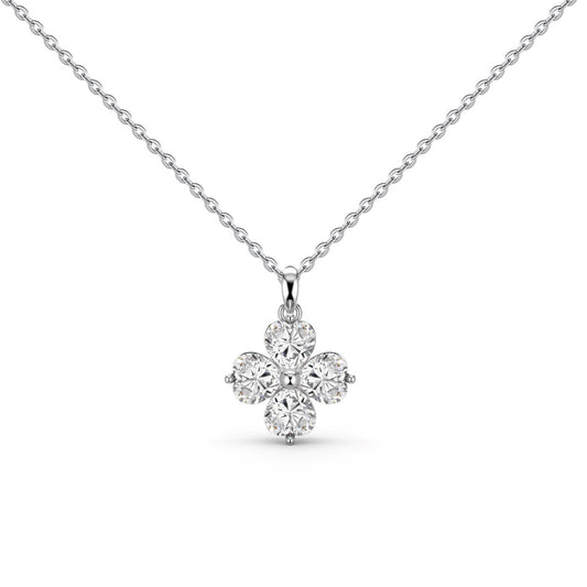 [Love More]Heart-Shaped Four-Leaf Clover Bead Necklace