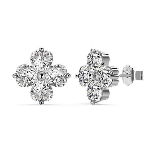 [Love More]Four-Leaf Clover Ball Earrings