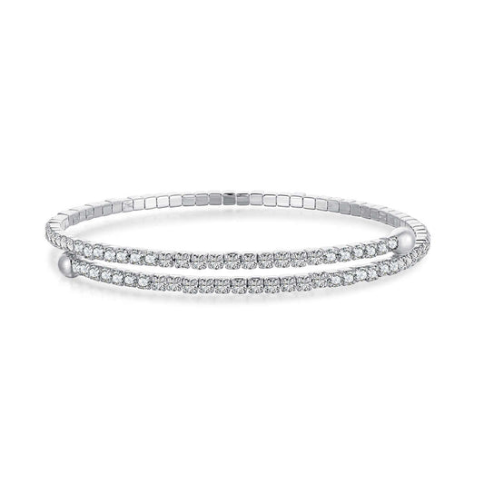 [Love More]Row of Diamonds Round Fashion Bracelet